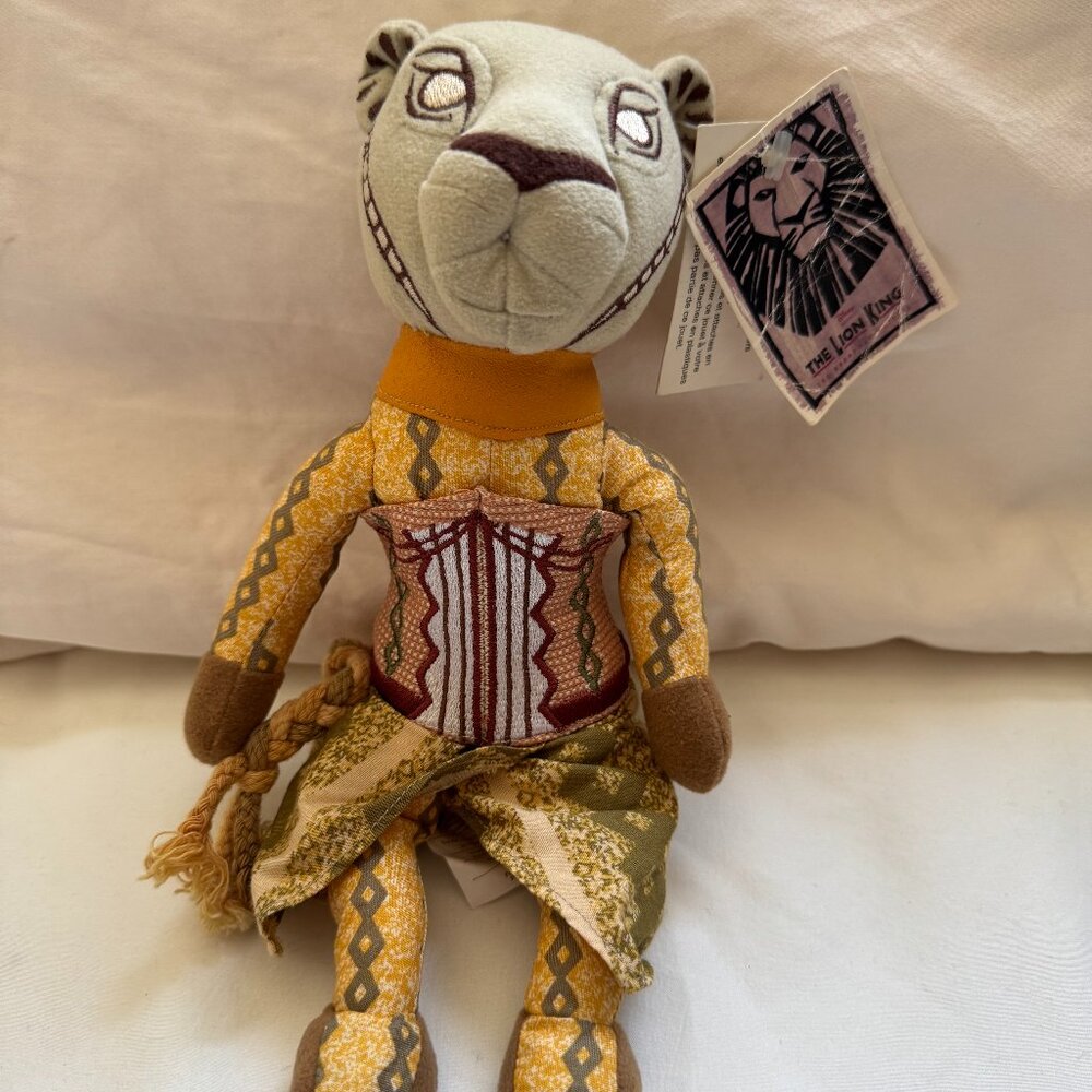 NWT Disney Bean Bag Plush Nala, Broadway Lion King Musical, 9.5 in.
